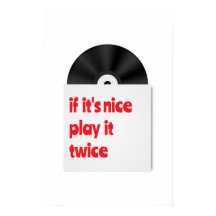 Om det är trevligt spela det två gånger vinyldekor