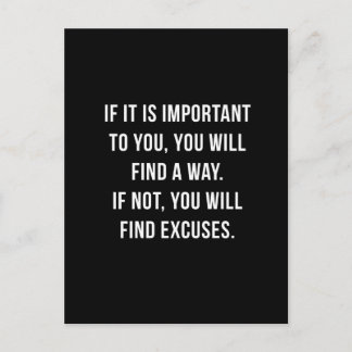 Om det är viktigt. Idénationellt vykort. Vykort