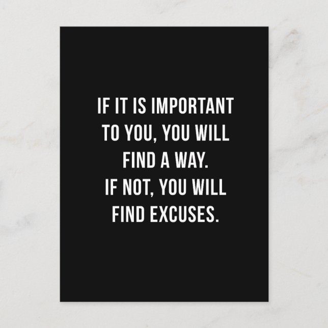 Om det är viktigt. Idénationellt vykort. Vykort (Framsida)