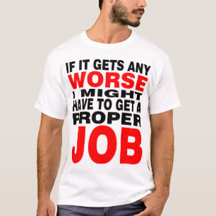 Om det blir värre - Svart och Rött T-shirt