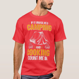 Om det handlar om antal kokning av camping och Cam T Shirt