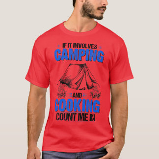 Om det handlar om antal kokning av camping och Cam T Shirt