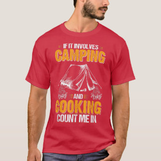 Om det handlar om antal kokning av camping och Cam T Shirt
