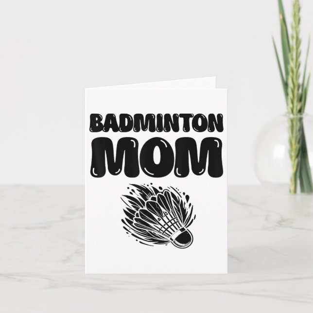 Om det handlar om badminton räkna med mig Shuttle Kort (Framsida)