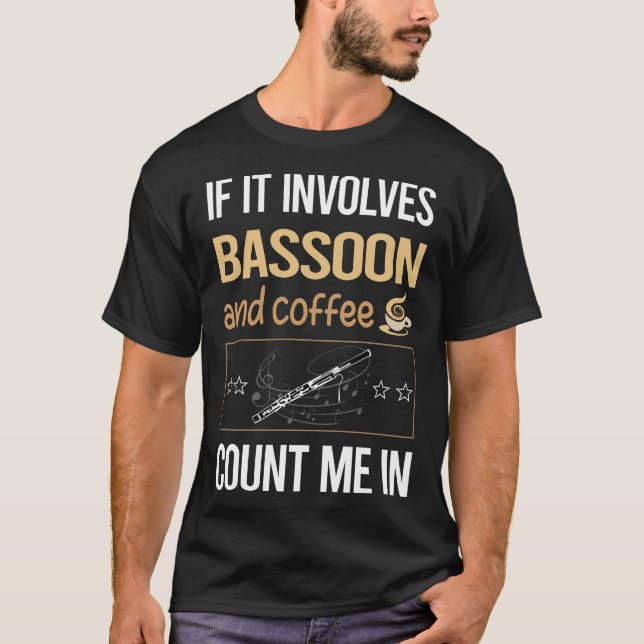 Om det handlar om en bassoonist från Kafé Bassooni T Shirt (Framsida)