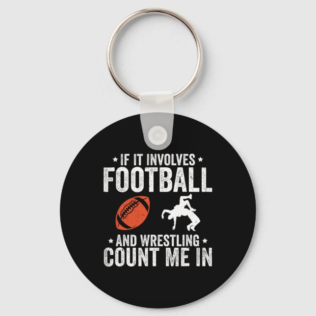 Om det handlar om fotboll och brottning, räkna med nyckelring (Framsida)