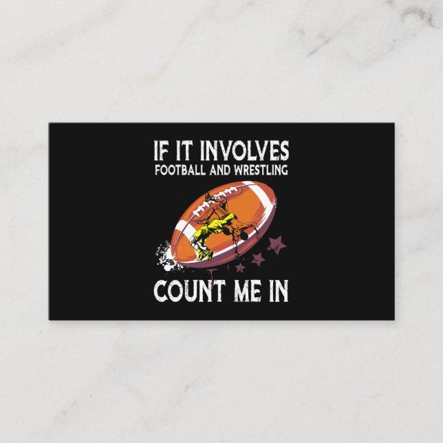 Om det handlar om fotboll och brottning, räkna mig visitkort (Framsida)