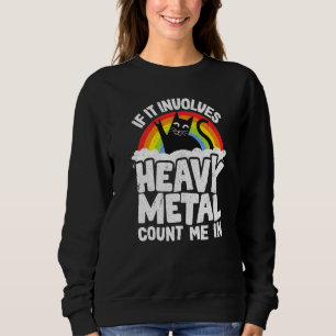 Om det handlar om Heavy Metal, räkna med mig katt T Shirt
