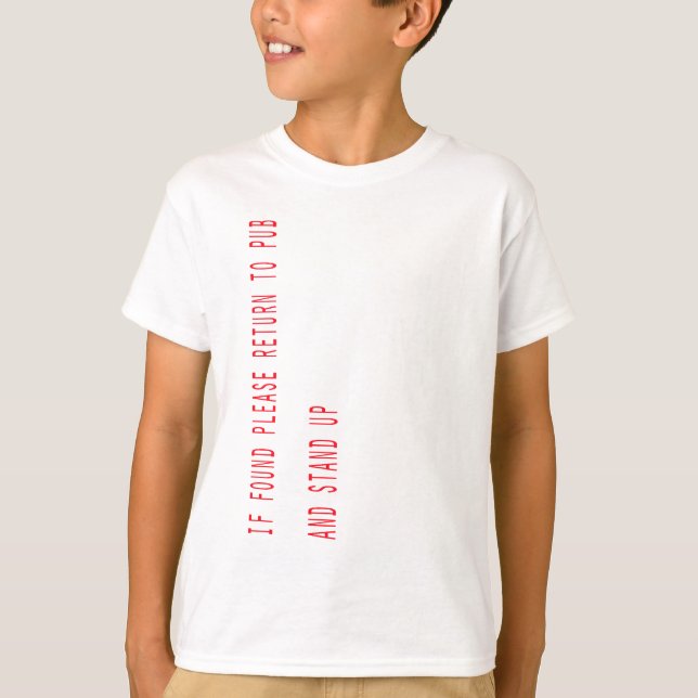 Om det hittas, gå tillbaka till pub tee (Framsida)