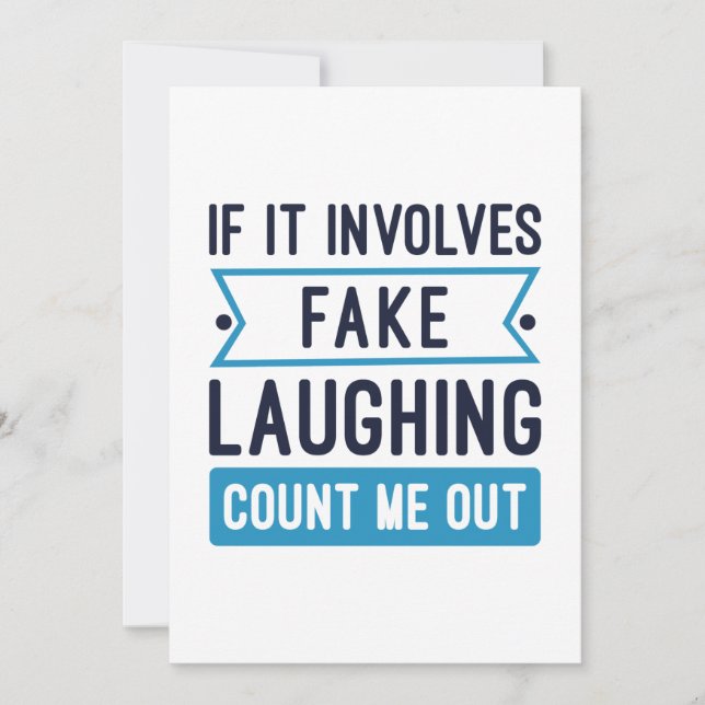 Om det innebär att fake Laughing Tack Kort (Framsida)