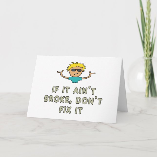 Om det inte är Fattigt, laga det inte Kort (Framsida)