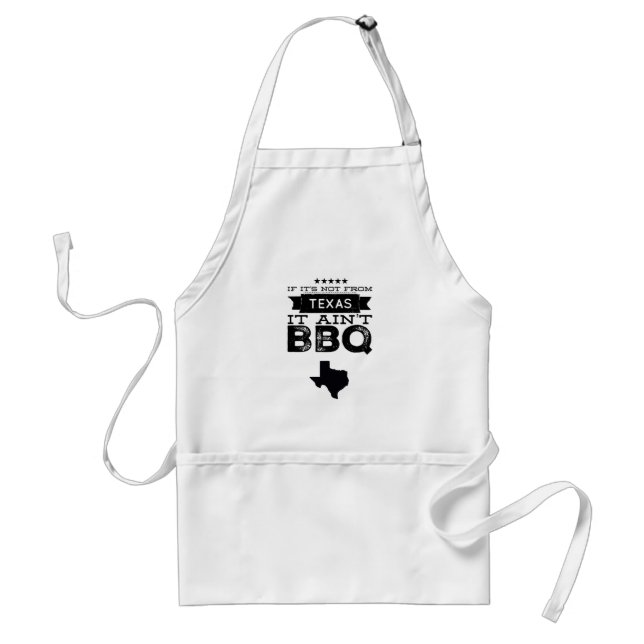 Om det inte är från Texas är det inte BBQ Apron Förkläde (Framsidan)
