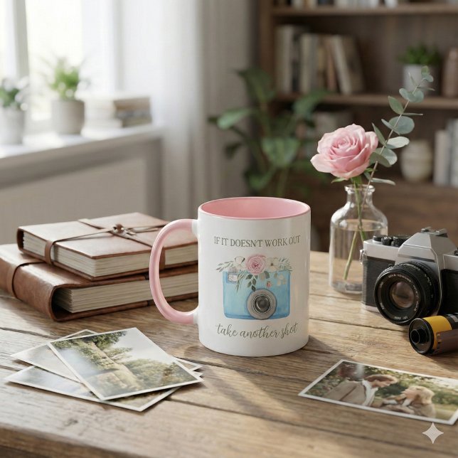 Om det inte fungerar i Mugg (Encourage others to not give up with this, "If it doesn't work out, take another shot" mug! )