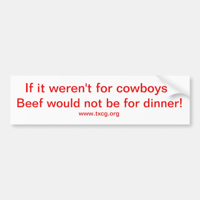 om det inte vore för cowboys bildekal (Framsidan)