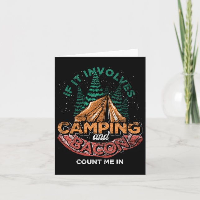 Om det involverar camping och bacon, så räkna mig  kort (Framsida)