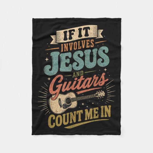 Om det involverar Jesus och gitarrer gitarrist Fleecefilt (Framsidan)