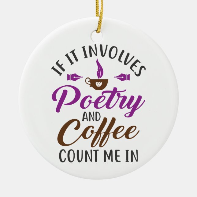 Om det involverar post - och kafferäkning hos mig julgransprydnad keramik (Framsidan)