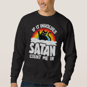 Om det involverar satantalet mig i den tunga Metal Lång Ärmad Tröja