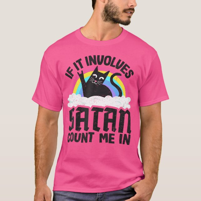 Om det involverar satantalet mig i den tunga Metal T Shirt (Framsida)
