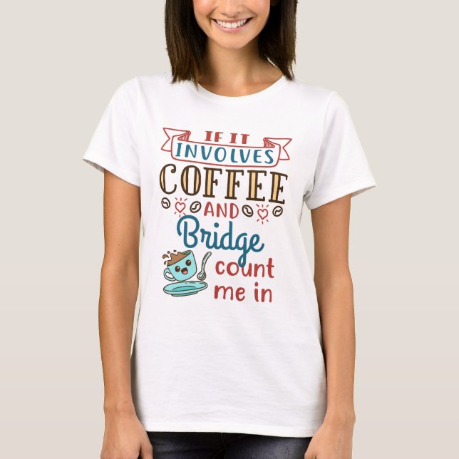Om det omfattar kaffe och bryggkort t shirt (Framsida)