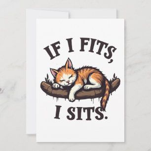 Om det passar så Sömnig jag Cat Kattdjur Kitten Tack Kort