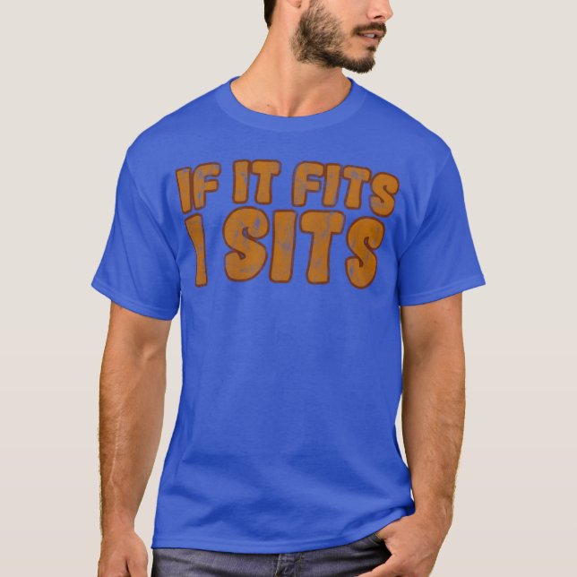 Om det passar sitter jag tjej t shirt (Framsida)