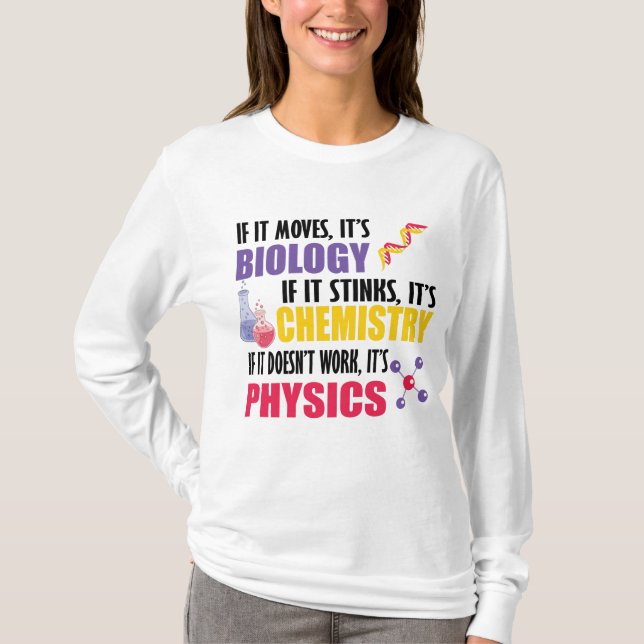 Om det rör sig om biologi t shirt (Framsida)