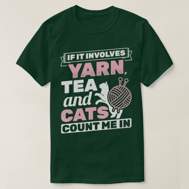 Om det rör sig om garnstav Knitter Knitting Croc T Shirt (Design framsida)