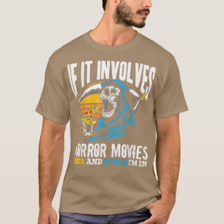 Om det rör sig om skräckfilmer Pizza och en soffa T Shirt