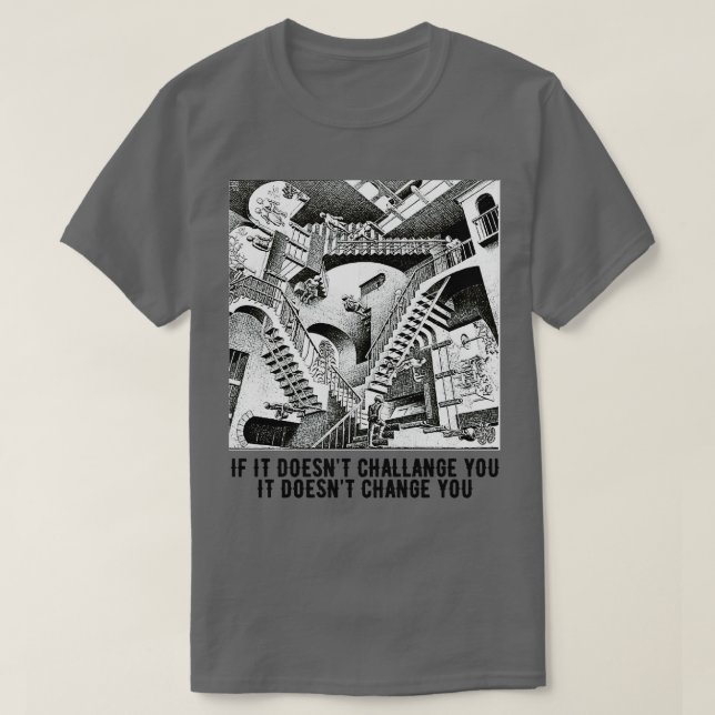 Om det utmanar dig ändrar det dig inte t shirt (Design framsida)