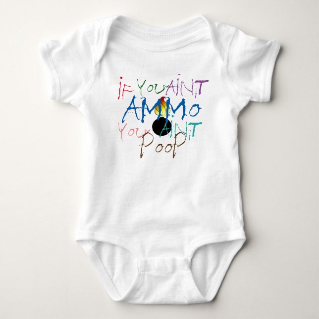 OM DIG AINT-AMMO DIG AINT-POOPJUMPER TEE (Framsida)