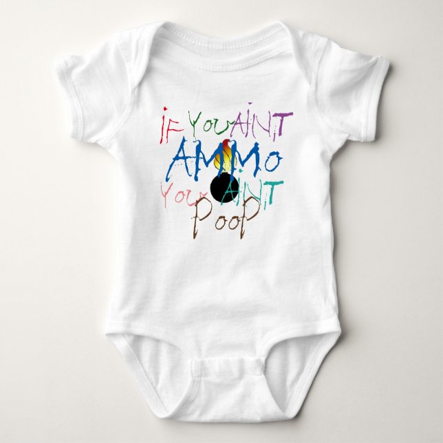 OM DIG AINT-AMMO DIG AINT-POOPJUMPER TEE SHIRT (Framsida)