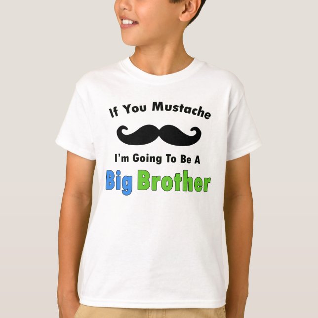 Om dig mustaschstorebrordesign t-shirt (Framsida)