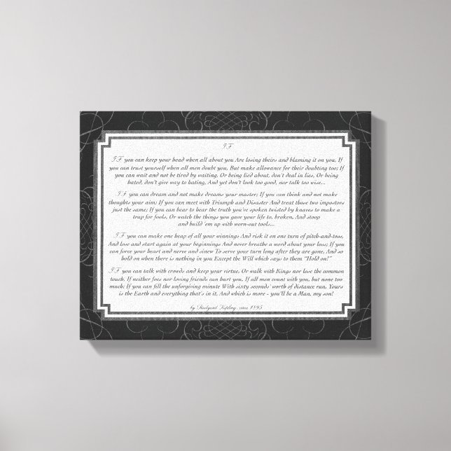 Om Dikt av Rudyard Kipling Canvastryck (Framsida)