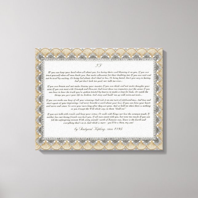 Om Dikt av Rudyard Kipling Canvastryck (Framsida)