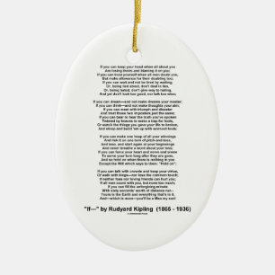 Om dikt av Rudyard Kipling (ingen Kipling bild) Julgransprydnad Keramik