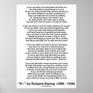 Om Dikt av Rudyard Kipling (ingen Kipling Bild) Poster