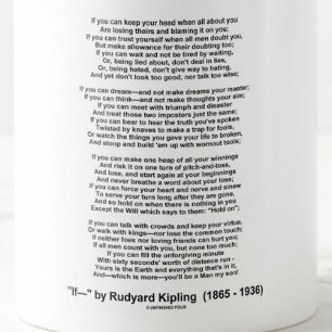 Om Dikt av Rudyard Kipling (inspirationell Dikt) Kaffemugg