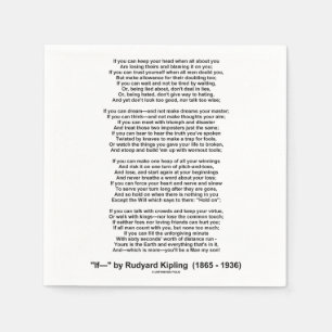 Om Dikt av Rudyard Kipling (inspirationell Dikt) Pappersservett