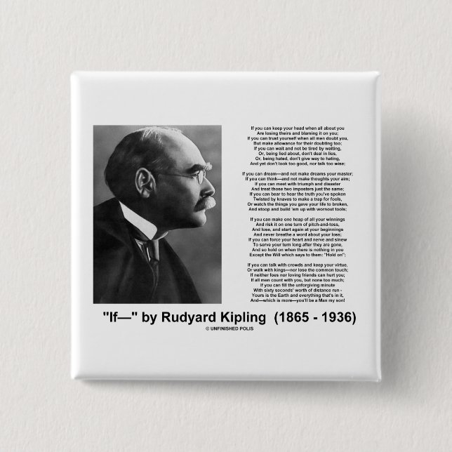 "Om" dikt av Rudyard Kipling Knapp (Framsida)