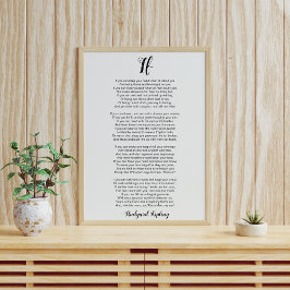 Om Dikt av Rudyard Kipling Poster