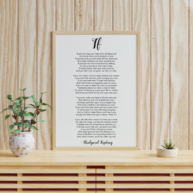 Om Dikt av Rudyard Kipling Poster (Skapare uppladdad)