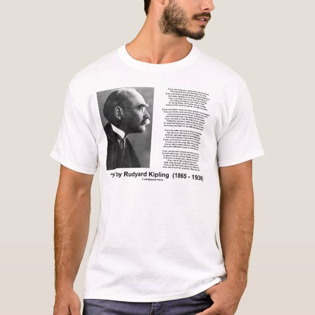 "Om" dikt av Rudyard Kipling T-shirt (Framsida)
