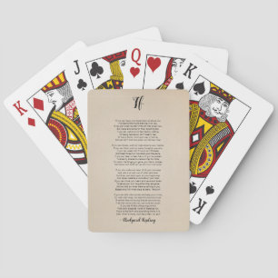 Om Dikt av Rudyard Kipling Vintage Casinokort
