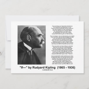 "Om— " Dikt by Rudyard Kipling Inbjudan