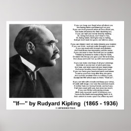 Om Dikt by Rudyard Kipling (Kipling Bild) Poster