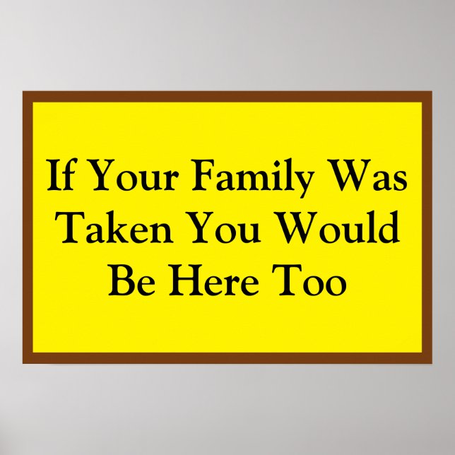 Om din familj togs poster (Framsidan)