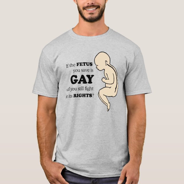 OM DIN FOSTER ÄR GAY T-Shirt (Framsida)