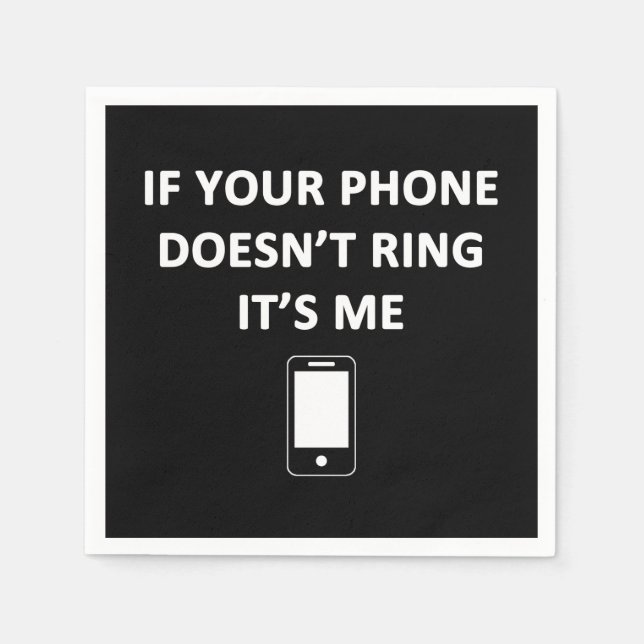 Om din Mobila inte Ring är det jag Pappersservett (Framsidan)