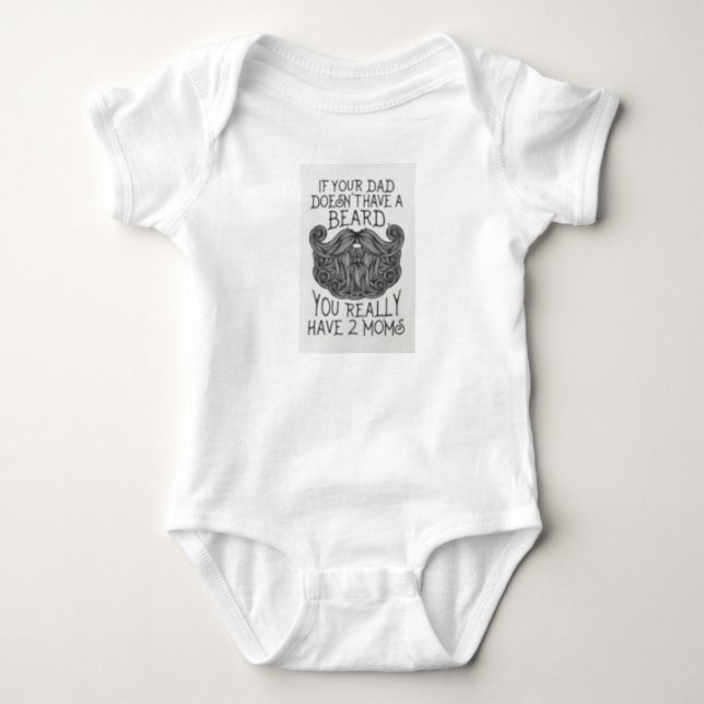 Om din pappa inte har ett skägg Onsie Tröja (Framsida)
